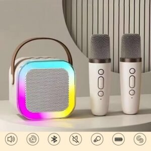 2-Pieces Mini Bluetooth Microphone With Speaker