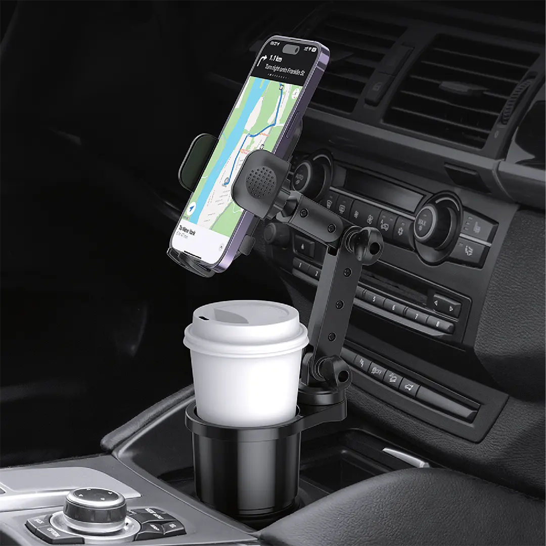 Green Lion 2-In-1 Flexgrip Car Cup Holder and Phone Mount – Black4