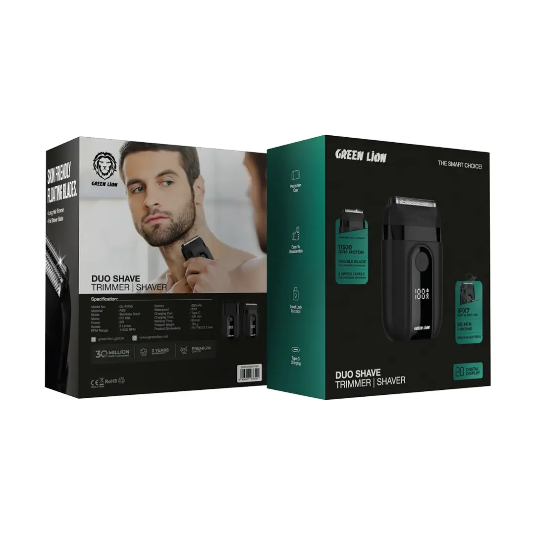Green Lion Duo Shave Hair Trimmer & Shaver – Black