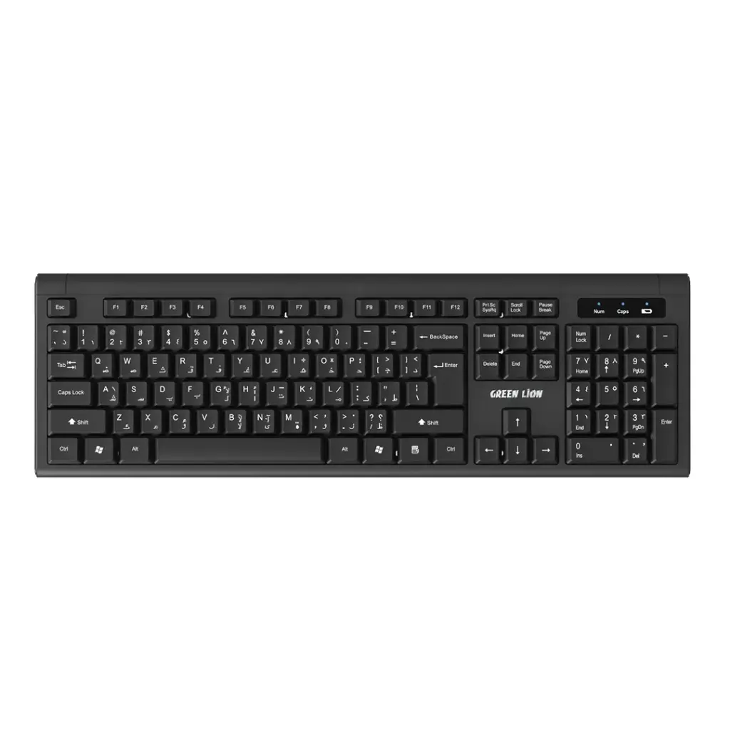 Green Lion GKM-200 Wireless Combo Keyboard and Mouse – Black (1)
