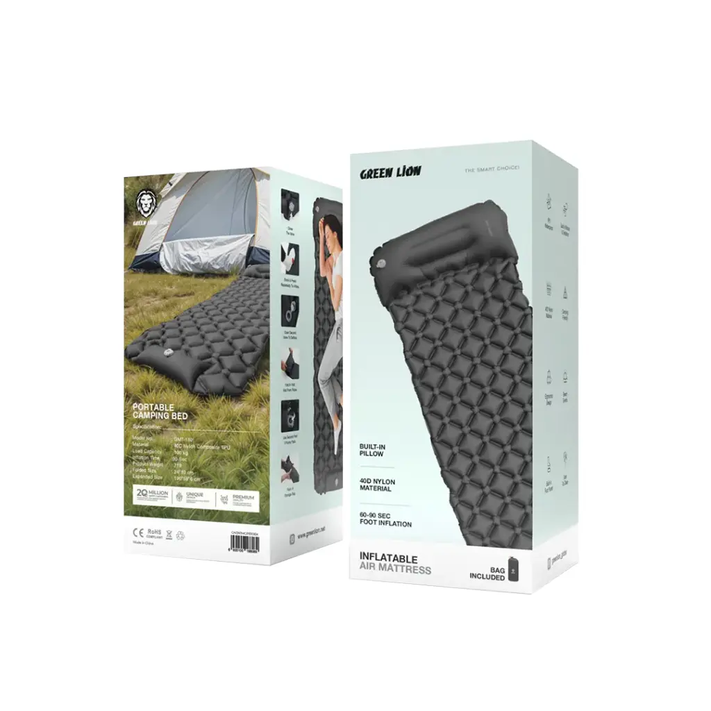 Green Lion Inflatable Air Mattress – Beige