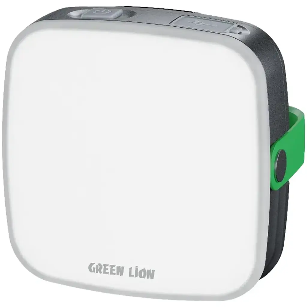 Green Lion Lumenix Portable LED Light with Power Bank (2000mAh×2) – Gray