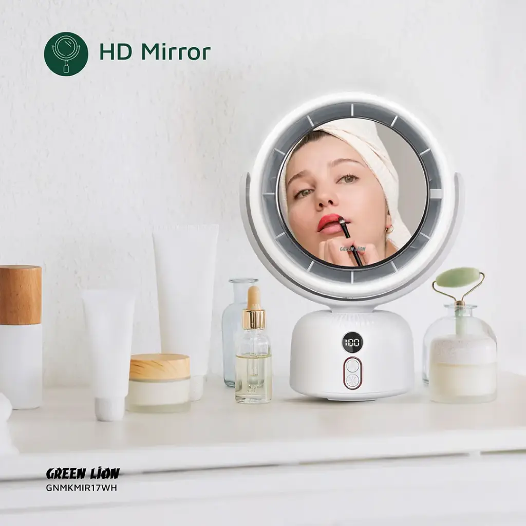 Green Lion Makeup Mirror Fan (1)