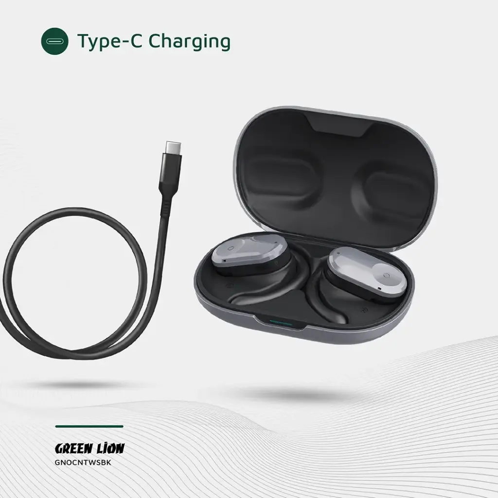 Green Lion Ocean Open Ear Headphones – Black