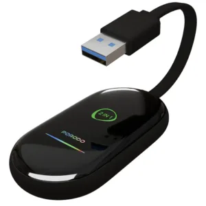 Porodo Play-X Wireless Carplay Adapter with Wi-Fi and Bluetooth Connectivity