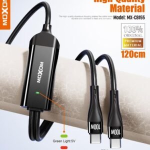 Moxom MX-CB155 2-in-1 100W Data Cable Fast Charging Cable 2-in-1 Mobile Cable Type-C Kabel Moxom Cable