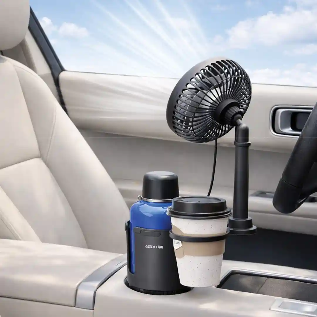 Green-Lion-Drive-Fan-Duo-2-in-1-Cup-Holder-with-Car-Fan-Black-3